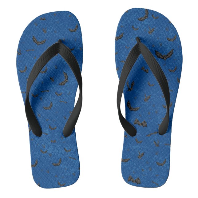 Wild Bat Swarm Flip Flops (Footbed)