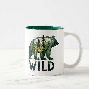 Wild Bear Outdoors Nature Two-Tone Coffee Mug