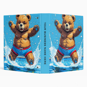 Wild Bear Summer Vintage Pool  Binder
