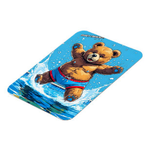 Wild Bear Summer Vintage Pool Magnet