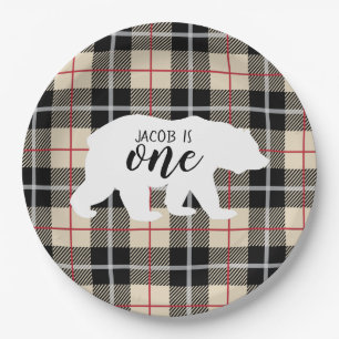 Wild Bear Thompson Camel 1st Birthday Party Paper Plate
