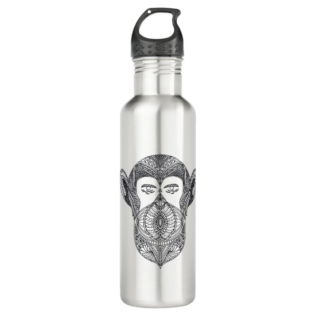 Wild Beast Of The Forest Doodle 710 Ml Water Bottle (Front)