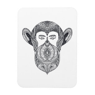 Wild Beast Of The Forest Doodle Magnet