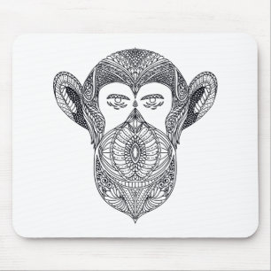 Wild Beast Of The Forest Doodle Mouse Pad