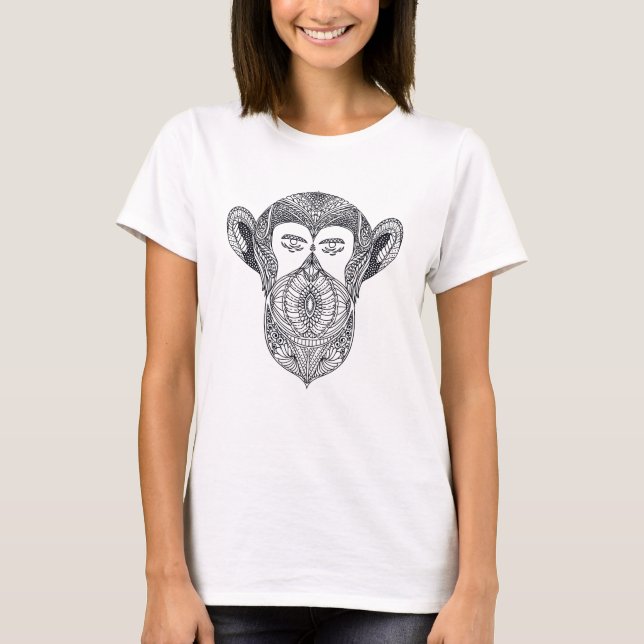 Wild Beast Of The Forest Doodle T-Shirt (Front)