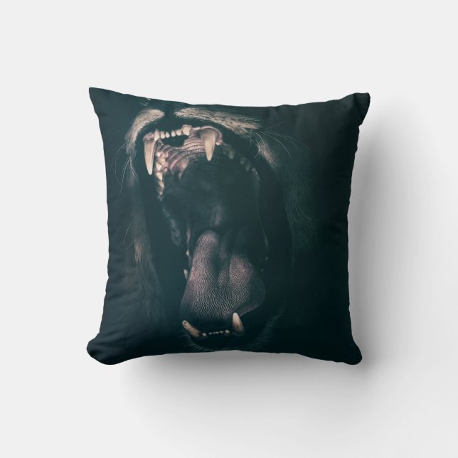 Wild Big Cats Design Throw Pillow (Front)