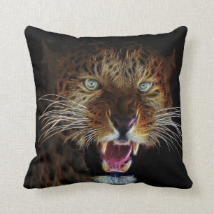 Wild Big Cats Throw Pillow