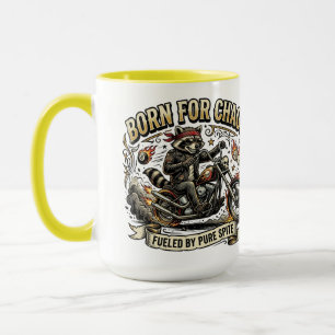 Wild Biker Raccoon Rebel Adventure Mug