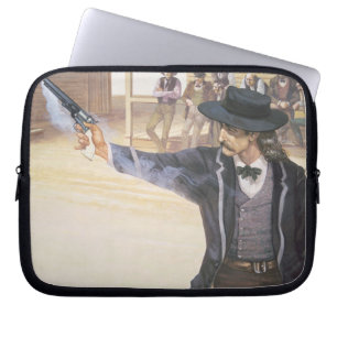 'Wild Bill' Hickok (1837-76) demonstrates his mark Laptop Sleeve