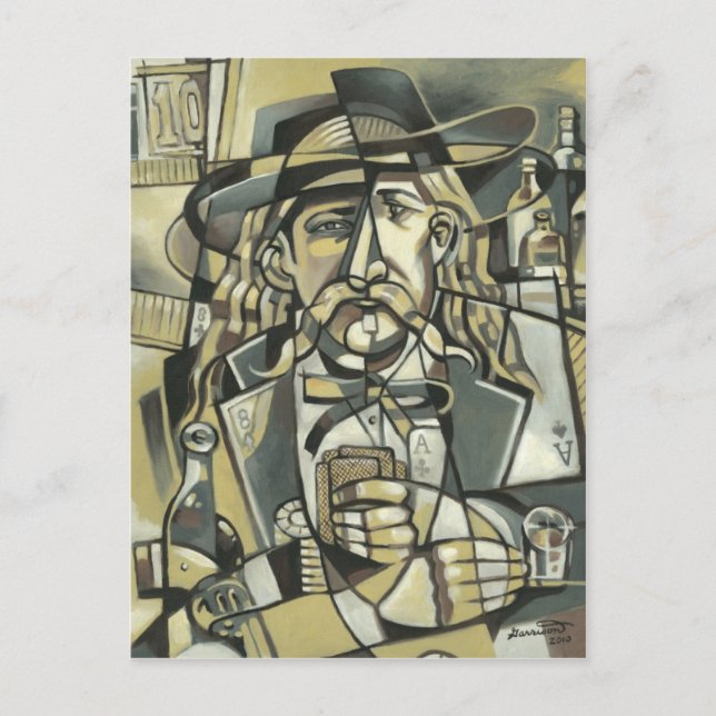 Wild Bill Hickok cubisme Carte postale (Devant)