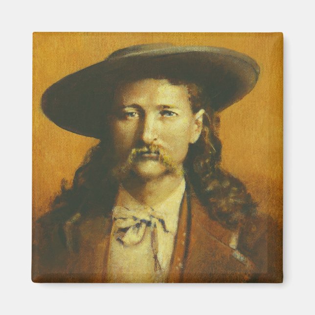 Wild Bill Hickok Illustration Magnet (Front)