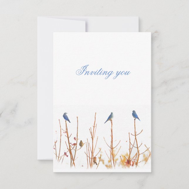 Wild Bird Design Invitation (Front)