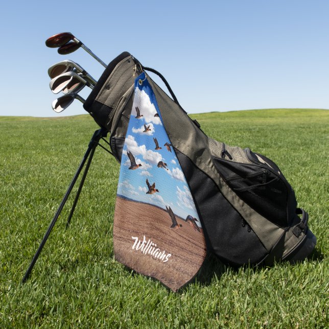 Wild Birds Canards Golf Serviette (Vert)