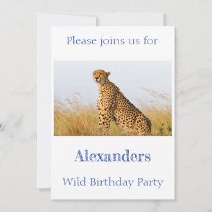Wild Birthday Party Cheetah personalized Invitation
