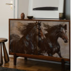 Wild Black Horses Decoupage