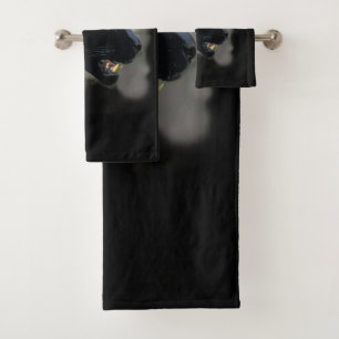 Wild Black Jaguar Bath Towel Set