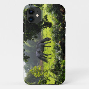 Wild Black New Forest Pony - Grazing Horse U.K. iPhone 11 Case