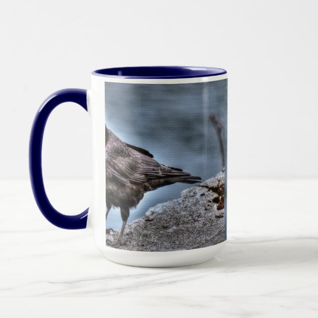 Wild Black Raven Crow-lovers #Gift Mug (Left)