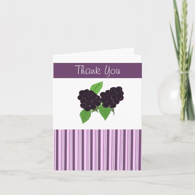 Wild Blackberry Thank You Card (Front)