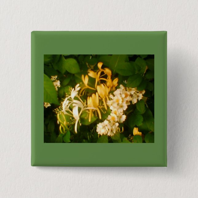 Wild Blooming Rose Honeysuckle Button (Front)