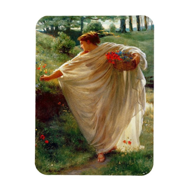 Wild Blossoms (by Edward Poynter) Magnet (Vertical)