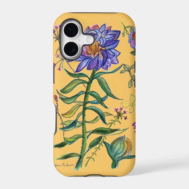 Wild Blue Bouquet IPhone case (Back)