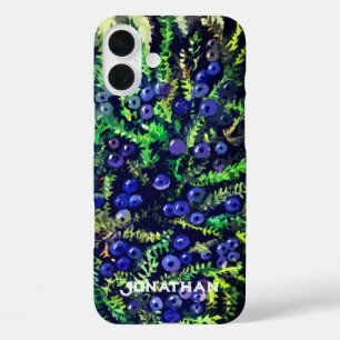 Wild blue crowberries  iPhone 16 plus case