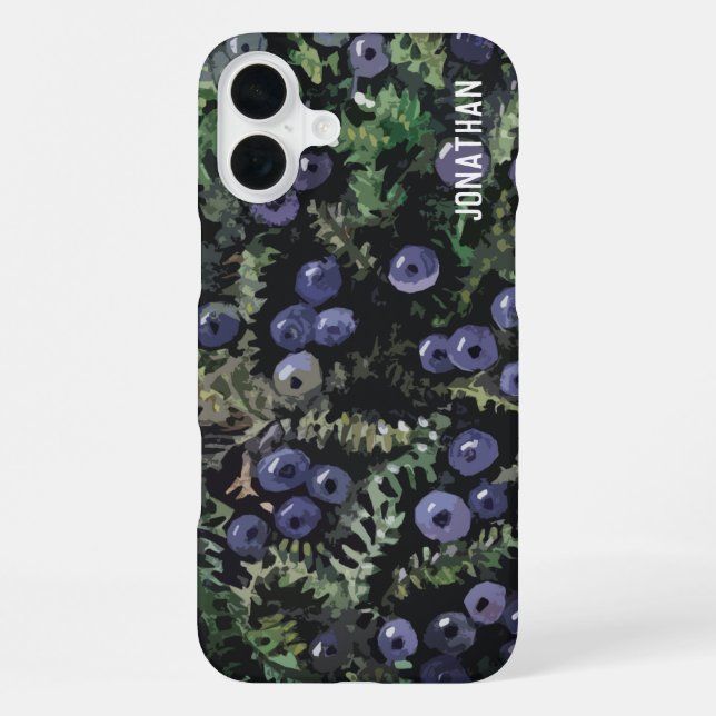 Wild blue crowberries  iPhone case (Back)