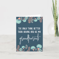 Wild Blue Floral Pregnancy Reveal to Grandparents 