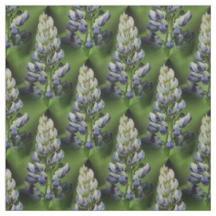 Wild Blue Lupine Flowers Nature Pattern Fabric