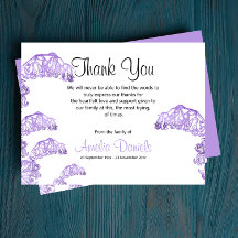 Wild Bluebell Funeral Merci Cartes