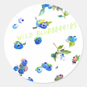 Wild Blueberry Classic Round Sticker