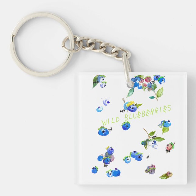 Wild Blueberry Keychain (Front)