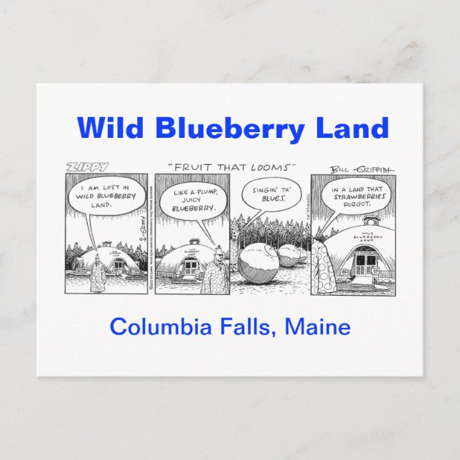 Wild Blueberry Land Postcard (Front)