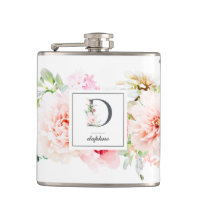 Wild Blush Botanical Letter D Monogram