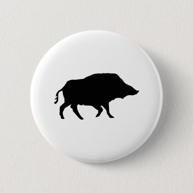 wild boar 2 inch round button (Front)