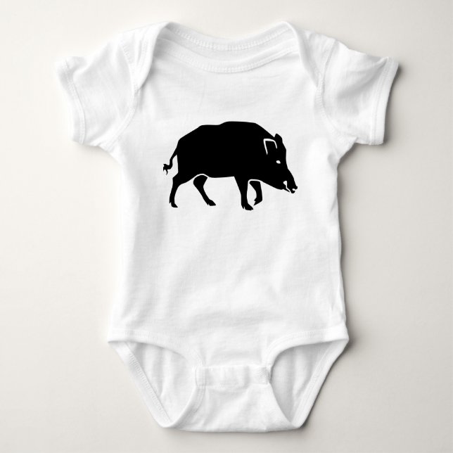 Wild boar baby bodysuit (Front)