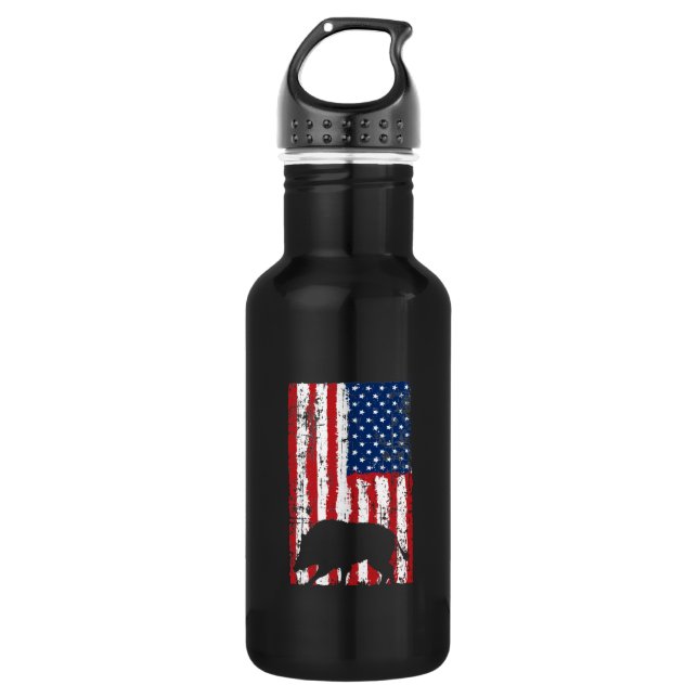 Wild Boar Hunt Design for American Hunters 532 Ml Water Bottle (Front)