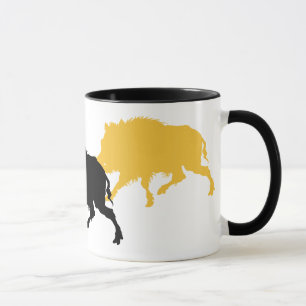 Wild Boar on the Run - Antique German Print Mug