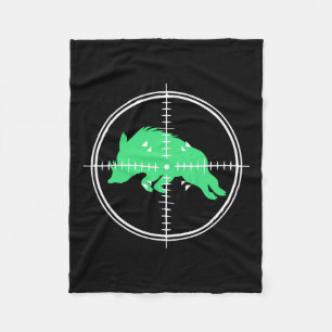 Wild Boar Shooting Target Hog Hunting For Hog Hunt Fleece Blanket