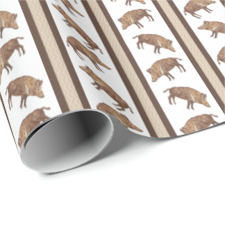 Wild Boar Stripe  Wrapping Paper