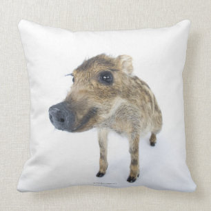 Wild boar throw pillow