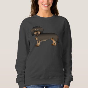 Wild Boar Wire Haired Dachshund Cute Cartoon Dog Sweatshirt