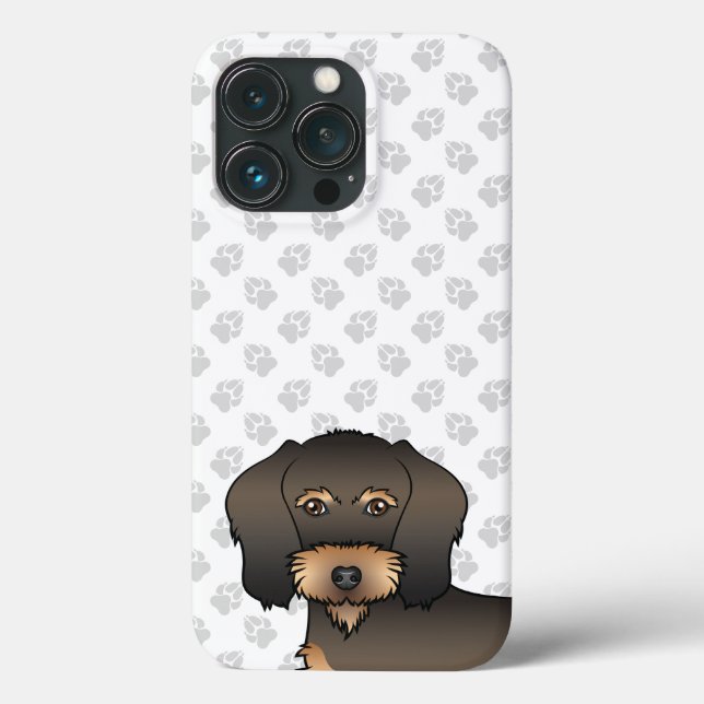 Wild Boar Wire Haired Dachshund Dog Head & Paws Case-Mate iPhone Case (Back)