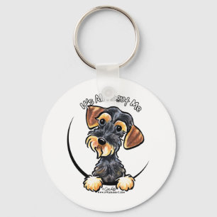Wild Boar Wirehaired Dachshund Its All About Me Keychain