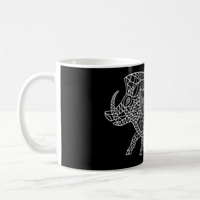 Wild Boar with Runes Coffee Mug (Left)