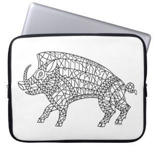 Wild Boar with Runes Laptop Sleeve