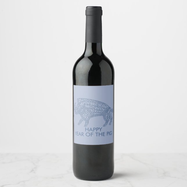 Wild Boar with Runes Wine Label (Front)