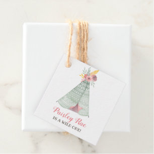 Wild Boho Kids Birthday party Favour Tags
