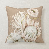 Wild Boho Protea Pampas Grass Floral Beige